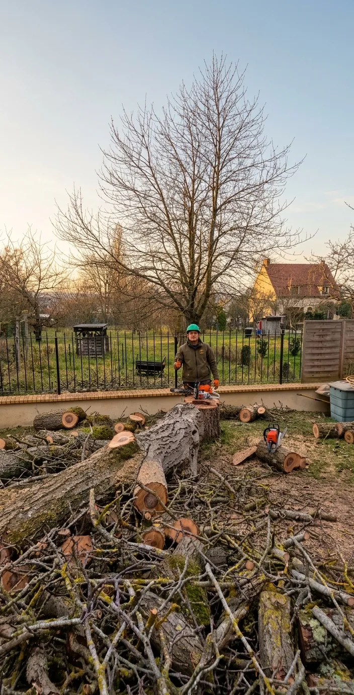 Gros plan sur des mains inspectant l'écorce d'un vieil arbre dans le Morbihan